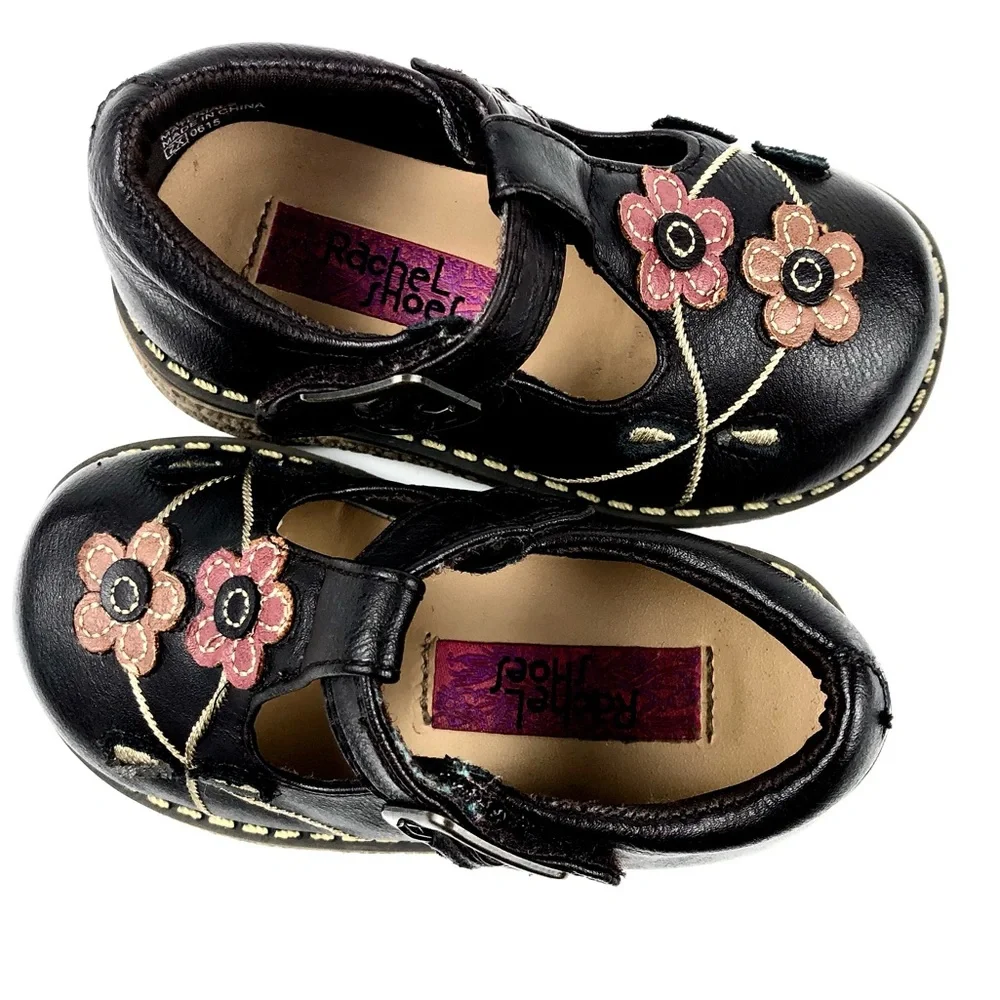 Rachael Toddler Brown T Strap Mary Janes Size 5